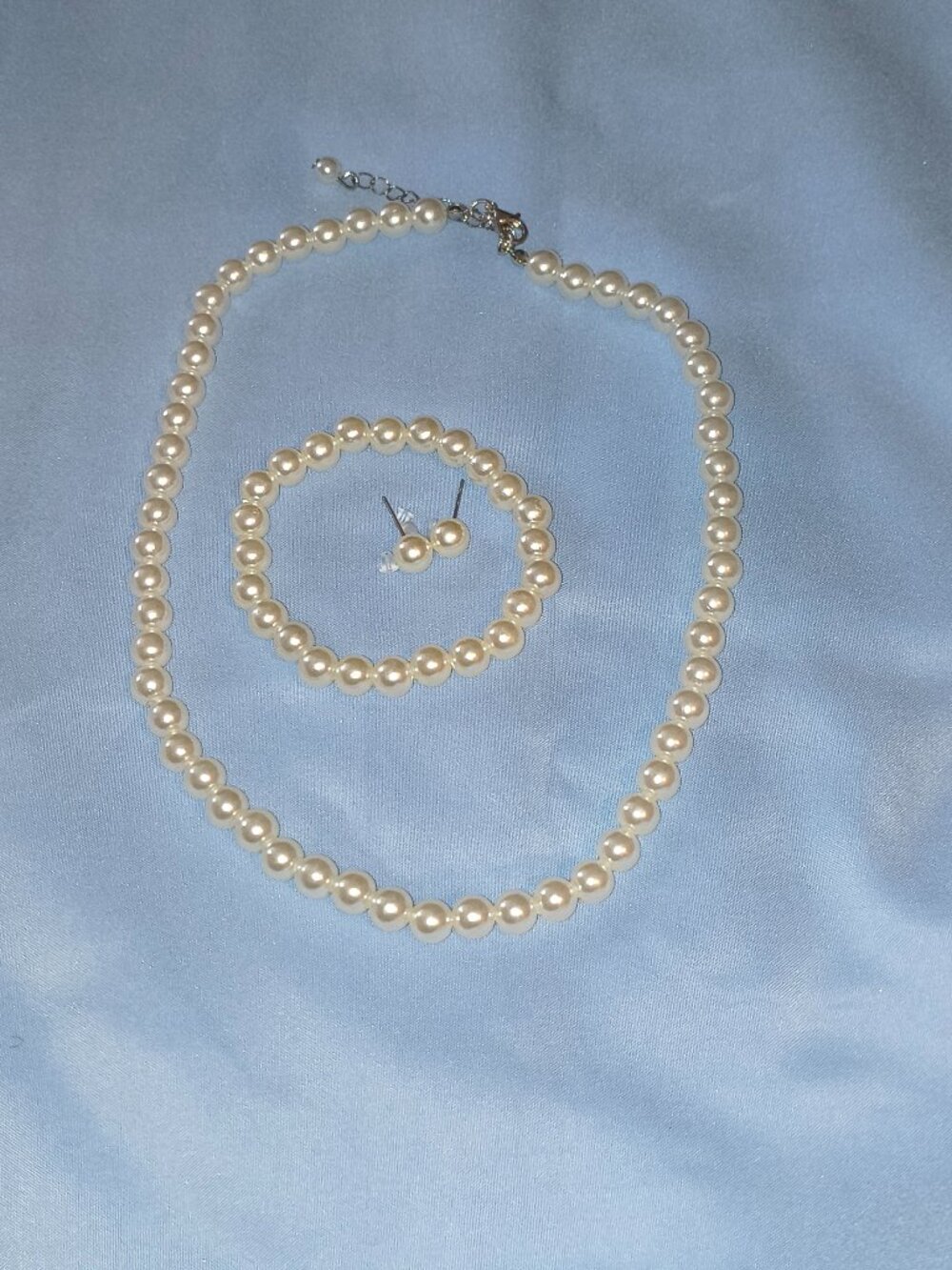 3 Pc Pearl Necklace Set